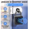 eLinkSmart Fingerprint Gym Locker Lock, Keyless Biometric Padlock, Weatherproof Electronic