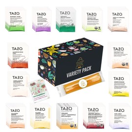 Tazo Tea Bags Variety Pack 56 Count – 14 Flavor Sampler with Honey Sticks Gift