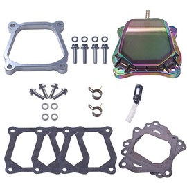 FUWTLP Colorful Plastic Valve Cover With Billet Aluminum Spacer For Predator 212 Non hemi For Coleman CT200U CT100U BT200X CC100X Mini Bike SK100 KT196 Go Kart For Honda GX160 GX200 Clone 196cc