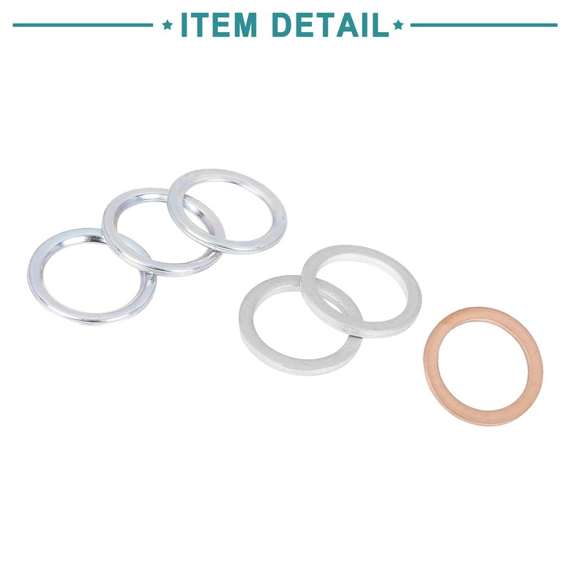 ACROPIX Oil Drain Plug Gaskets for Toyota Compatible Highlander 12pcs