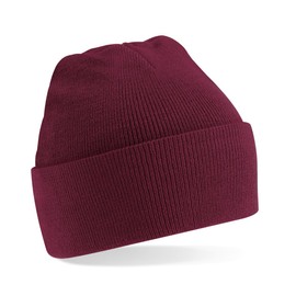 Beechfield Classic Cuffed Beanie - Warm and Stylish Hat Burgundy
