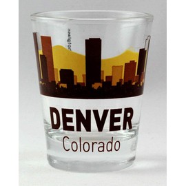 Denver Colorado Sunset Skyline Shot Glass