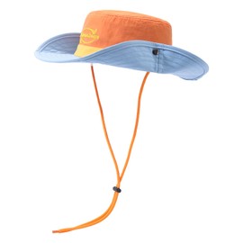 Gvatasz UPF 50+ Sun Fishing Hat Water Resistant with Neck Flap Hunting Lightweight Boonie Hat Quick Dry Sun Protection,Orange