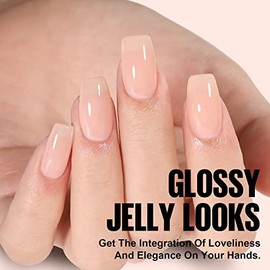 TOMICCA UV Nagellack Nude-rosa, 15ml Nude-rosa Gel-Nagellack, Gel UV LED Soak Off Manicure Gel Lacquer Varnish