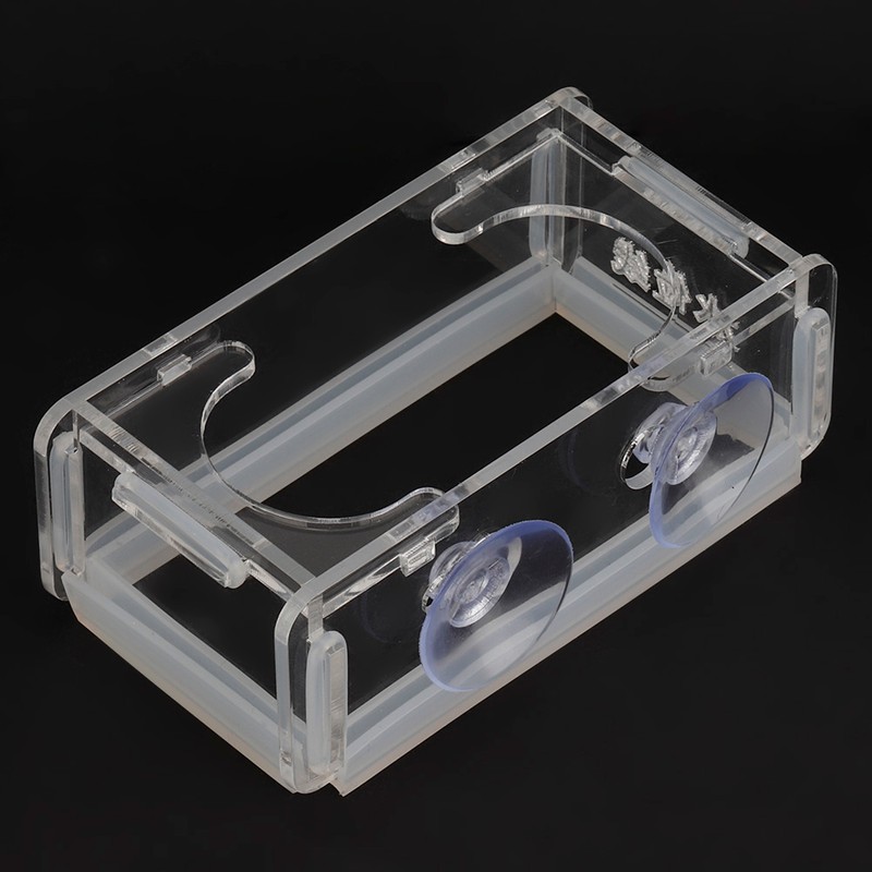 Acrylic Fish Food Feeder for Fish Tank Aquarium with Suction