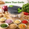 Manual Garlic Chopper for Food Prep - Pull-String Vegetable Mincer