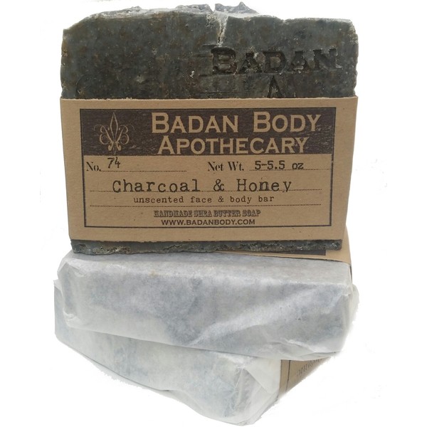 Badan Body Activated Charcoal Manuka Honey Soap Bar, Shea Butter