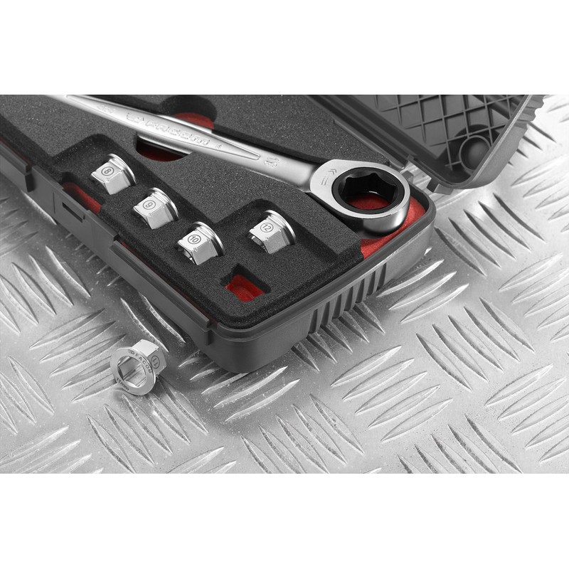 Facom 464.J1PG Ratchet Ring Wrench Red Black