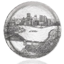 Wendell August Pittsburgh Cityscape Plate, 9-Inch