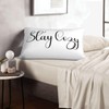 HOSTECCO Stay Cozy Pillow Covers 12x20 Inch, White Velvet Decorative