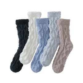 TEHOOK Fuzzy Socks for Women Men Soft Cozy Fluffy Winter Warm Plush Sleeping Slipper Socks Christmas Stocking Stuffers Gifts for Her