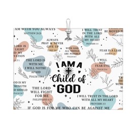 Christian Dish Drying Mat for Kitchen Counter 18"x24", Bible Verse Godmather Dishes Pad Dish Drainer Rack Mats Washable Absorbent Fast Dry, Happy Easter Kitchen Decor