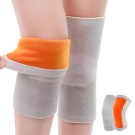 xlwen 1 Pair Leg Warmers, Knee Warmers, Warm Knee Pads, Suitable for Keeping Warm in Autumn and Winter, Air Conditioning Rooms in Summer and Various Sports., gray