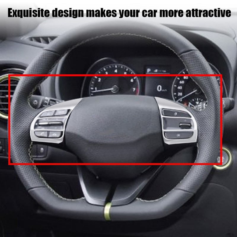 Car Interior Steering Wheel Cover Frame Trim for Hyundai Encino