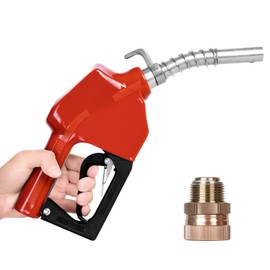 Fuel Nozzle 3/4 Inch With Fuel Hose Swivel Automatic Shut-Off Fueling Nozzle Fuel Refilling Tool for Diesel,Gasoline,Kerosen(13/16"Spout Max Flow Rate 16 Gpm)