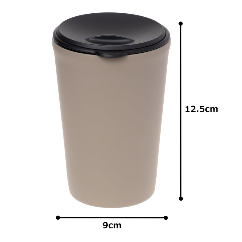 Maebata Couleur Crew Lidded Tumbler, Brown, 320ml, 69245
