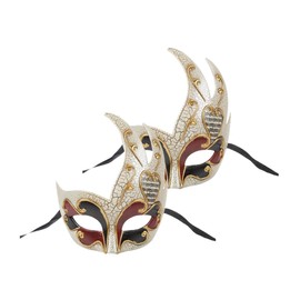 CIYODO Men's Masquerade Mask Creative Venice Flame Crack Mask for Masquerade Ball Plastic Event Decorations