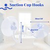 Kyuionty 30 Pack Suction Cup Hooks, 30mm Clear Plastic Suction