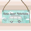 "Home Sweet Motorhome" Sign - Charming Campervan Plaque for RV