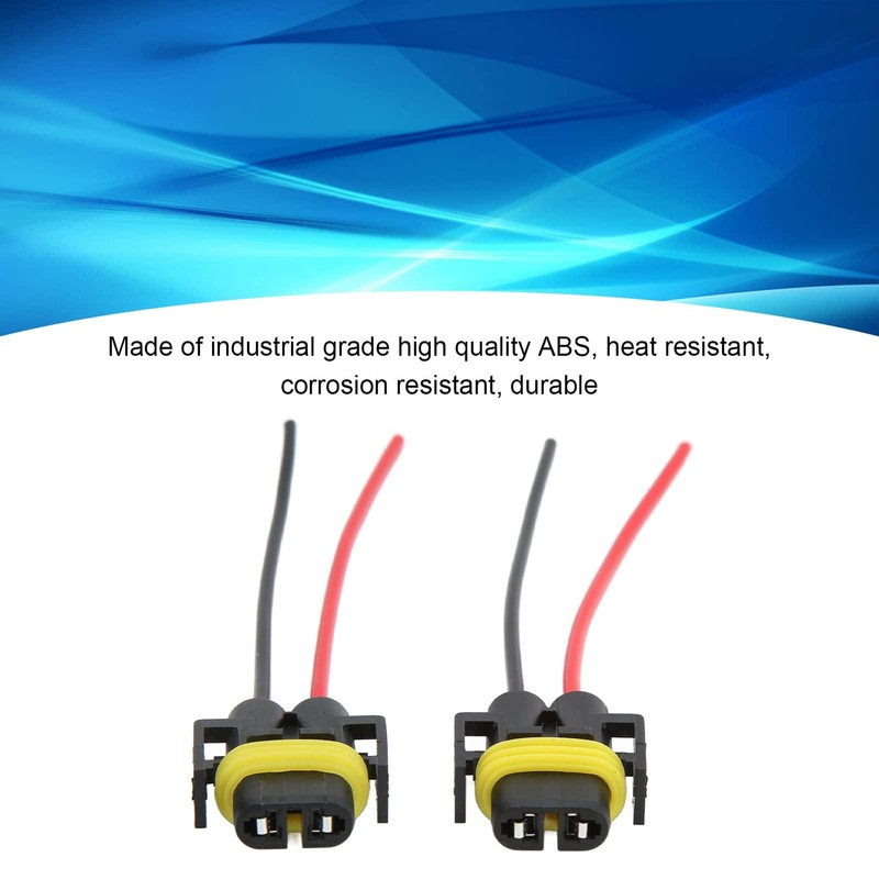 2pcs Fog Light Connector H11-1 Headlight Connector ABS Headlight Wiring