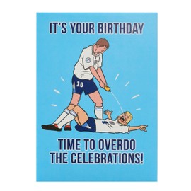 UK Greetings Birthday Card for Him/Friend - 'Gazza Dentist's Chair' Design - For Football Fans