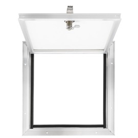 Tough Grade Aluminum Diamond Plate Compartment Door with Lock | RV Storage | Trailer Storage | Camper Storage (10" x 10")