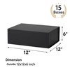 MUMUPACK 15 Pack Magnetic Gift Box With Lid 12x12x6,Black Gift