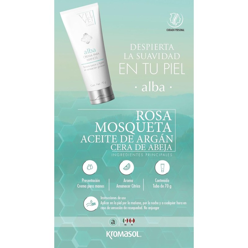 Crema para manos Alba byKromasol