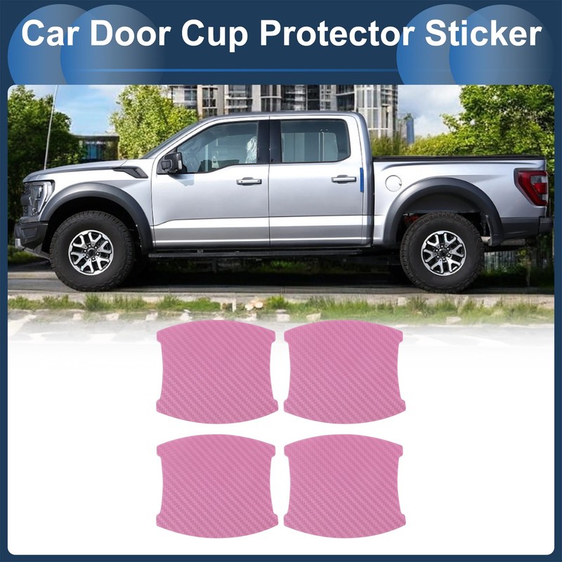 INFINAUTO 3D Car Door Handle Scratch Protector, 90x100mm Removable Magnetic