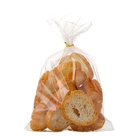 Lesibag Baguette Bread Fresh Plastic Bag 8" x 12" Mirco Perforated Bread Bags with Breathable Hole for Homemade Bread and Bakery Loaf