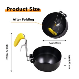 2 Pack Stainless Steel Egg Poacher, Non-Stick Egg Poacher Pan with Foldable Handles for Poached Eggs