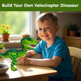 Yerloa Jurassic Set Dinosaur Toys for Kids Age 8-12 8-14 Boys, Dino Mini Micro Building Blocks Bricks Kits, 1457pcs Velociraptor Tyrannosaurus Rex for 8 9 10 11 12 13 14+ Year Old Birthday Gifts