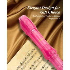 Eastar Soprano Recorder Instrument for Kids Students Beginners, German fingering C Key Recorder Instrument 3 Piece with Cleaning Kit, Storage Bag, Fingering Chart, ERS-1GPu, Purple, School-Approved