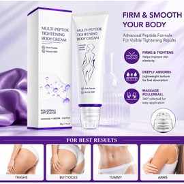 Multi-Peptide Massaging Body Roller Cream, Collagen Firming Body Lotion, Skin Firming and Anti-Wrinkle Cream, Natural Ingredients, for All Skin Types (2Pcs)