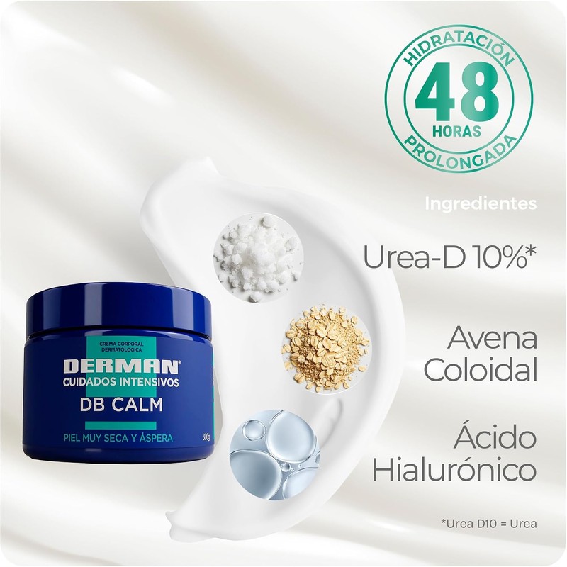 Derman DB Calm Crema Corporal │ Urea-D 10% + Ácido