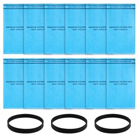 12 Pack 38737 Dust Filter Bags Replacement for Craftsman 2 to 2.5 Gallon Wet/Dry Vacuums and Powerhead Bucket Vac, with 3 Retaining Bands Blue, Part# 9-38737/CMXZVBE38737, WORKSHOP, WS01025F2, VF2000