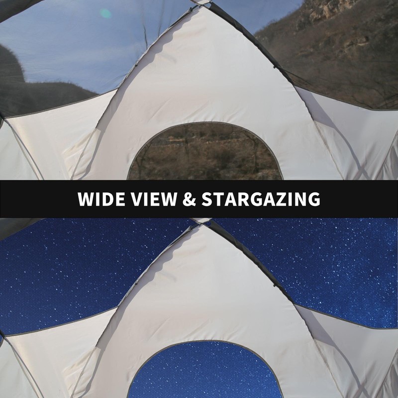 EchoSmile 8-Person Camping Tent – Waterproof Windproof Tent with Rainfly