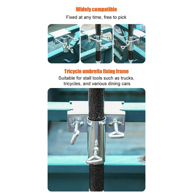 Balcony Parasol Fixed Holder, Patio Umbrella Holder Clip, Deck Umbrella