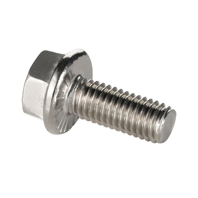 1/4-20 x 1-1/4" Flanged Hex Head Bolts Flange Hexagon Screws,