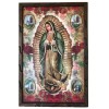 Virgen De Guadalupe 4 Apariciones  #22 Cuadro Madera Rustica 36”x24”, New