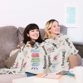 Geschenke für Freundin, Beste Freundin Umarmung Decke Geschenke, Geschenk Freundin Geburtstag, Entspannung Geschenk für Frauen, Geschenke für Frauen Schwester, Aufmunterung Geschenke Decke 150×130CM