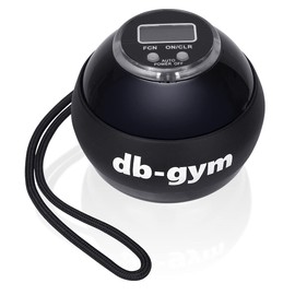 db-gym Snap Ball with Counter Rotation Speed Auto Start Powerball Grip Forearm Strength Wrist Grip Training Equipment Black
