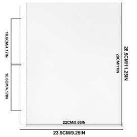Sheet Protectors Fits Letter Size 8.5 x 11 Inch Highlight Transparent Acid-Free Top Load for 3 Ring Binder 50 Sheets CB0150