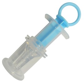 DARA BABY | Dispensador de Medicina Dosificador Bebés y Niños | Material Silicona | Libre de BPA, Práctico y preciso | Compacto y Fácil de Usar | Cuidado Infantil | Seguro y Efectivo (Azul)