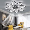 35'' Bladeless Ceiling Fan with Lights and Remote, Flush Mount