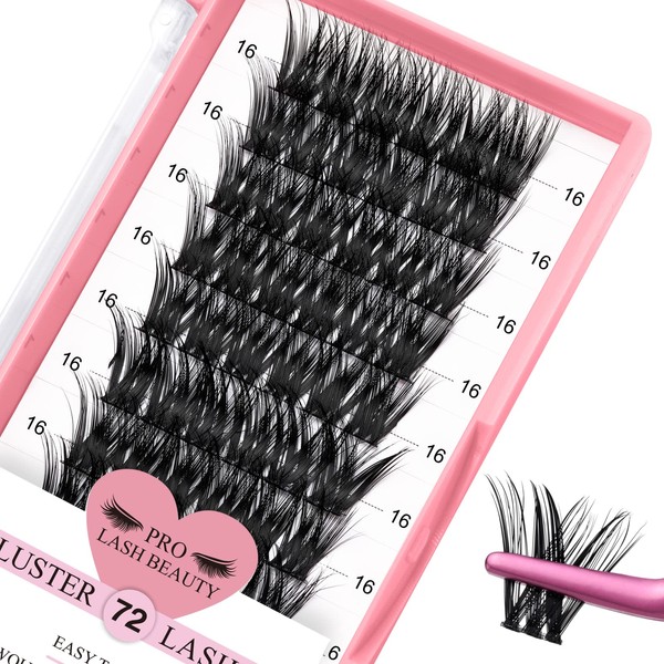 Cluster Eyelashes, Pack of 72 Eyelash Clusters, DIY Eyelash Extensions,