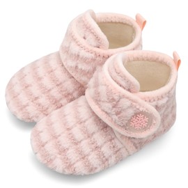 Scurtain Unisex Kids Toddler Slippers Socks Fleece Slippers for Boys Girls Baby Artificial Woolen Booties baby non slip slippers baby socks toddler slippers girl Pink/Fusion 3.5-4.5 Infant