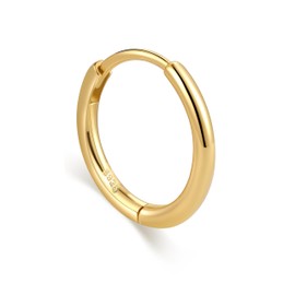 KUNASSHIR 20 g Cartilage Earring Gold Helix Piercings Septum Ring Nose Piercing Ring Silver 925 6 mm / 8 mm Helix Earring Daith / Rook / Tragus Piercings Jewellery Earrings Huggie for Women, Sterling