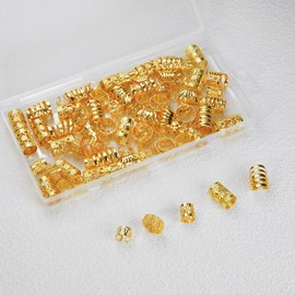 Yamel Gold Hair Cuffs Hair Jewelry for Braids Accessories 110 Pieces Adjustable Metal Hair Rings Clips Gold Hair Accessories for Women and Girls