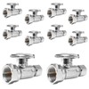 10-PCs HeSun Straight Stop Valve, 1/2" FIP X 3/8" OD